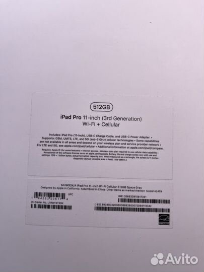 iPad Pro 11 M1 512 Gb (3 поколение) WiFi +Cellular