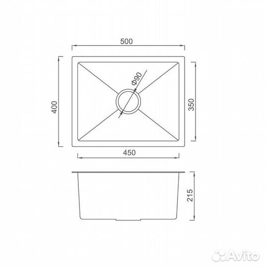 Кухонная мойка с коландером Gappo GS5040-6