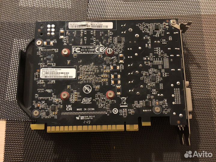 Видеокарта GeForce GTX 1050 TI palit StormX 4GB
