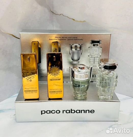 Paco Rabanne подарочный набор 4х30ml духи мужские
