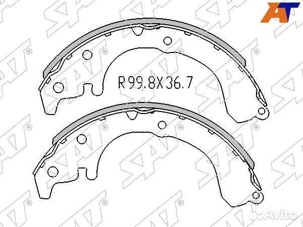 Колодки тормозные барабаные toyota starlet