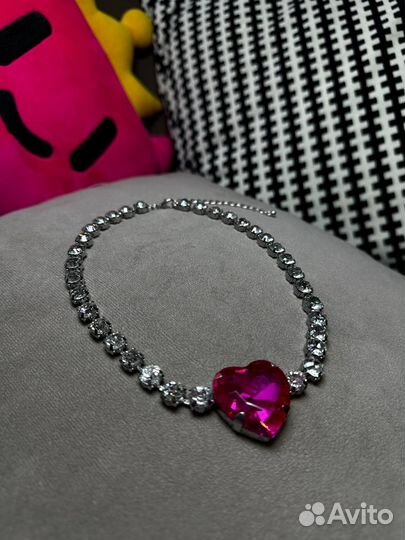 Колье Розовое сердце