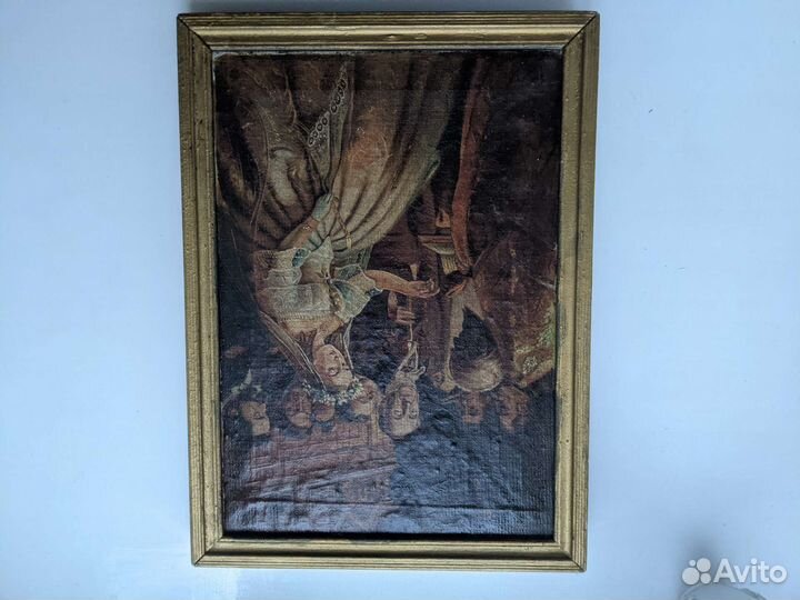 Картина маслом на холсте, антикварная
