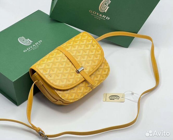 Сумка Goyard канва и Кожа Люкс 22/16см