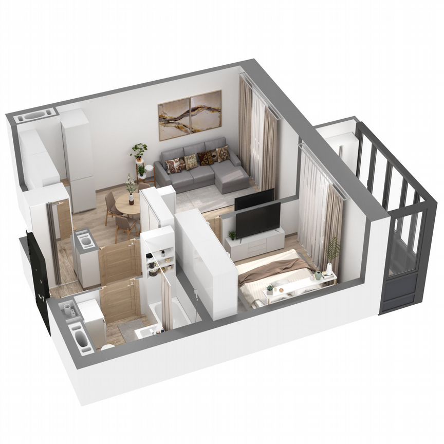 1-к. квартира, 39,7 м², 1/23 эт.