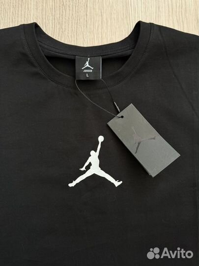 Футболка Jordan Dri Fit 46-56 черная хлопок