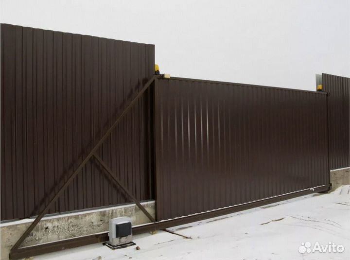 Откатные ворота. Изготовление и монтаж