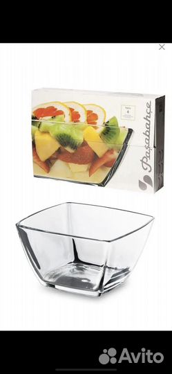 Салатник, чаша квадратная, набор 6 шт