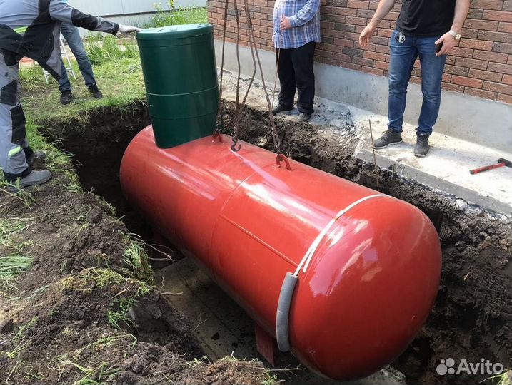 Газгольдер с установкой