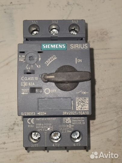 Siemens автомат с тепловой защитой трехфазный