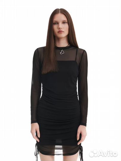 Сетчатое платье