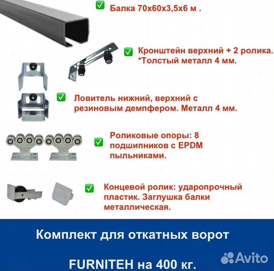 Откатные ворота 4х2 Т-профиль+автоматика Home Gate