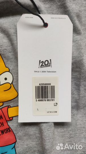 Футболка Levis x Simpsons размер L