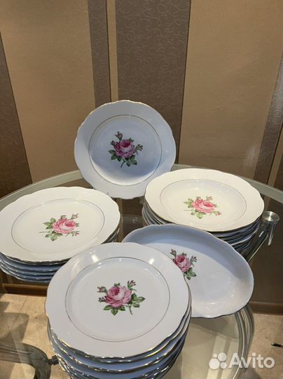 Сервиз столовый Кахла»Роза 25 предметов
