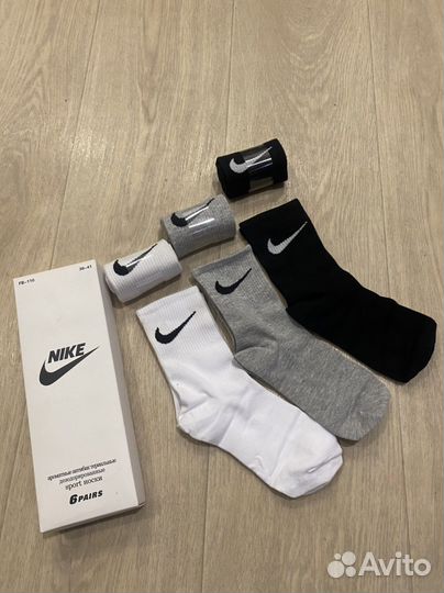 Набор носков Nike, Puma, Adidas 6шт