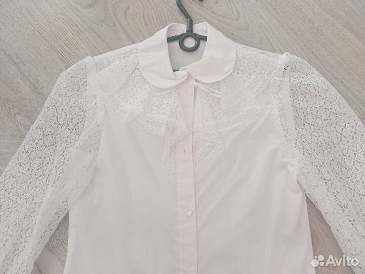 Блузка школьная белая, р-р 146