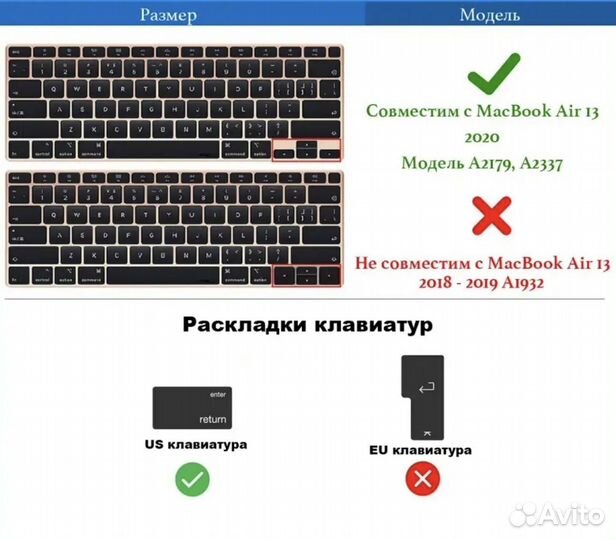 Накладка на клавиатуру Macbook
