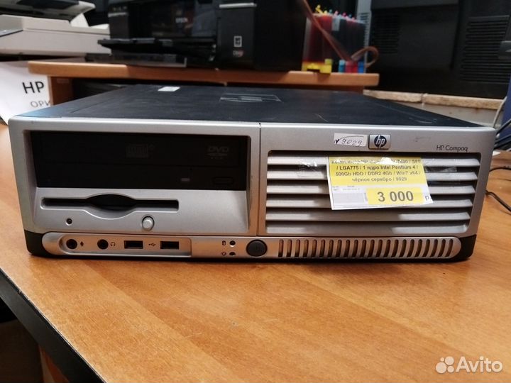 Пк HP Compaq dc 7600 SSF 1-ядро / 4 Gb/ 500 HDD