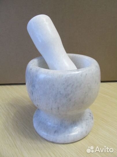 Ступка с пестиком мраморная