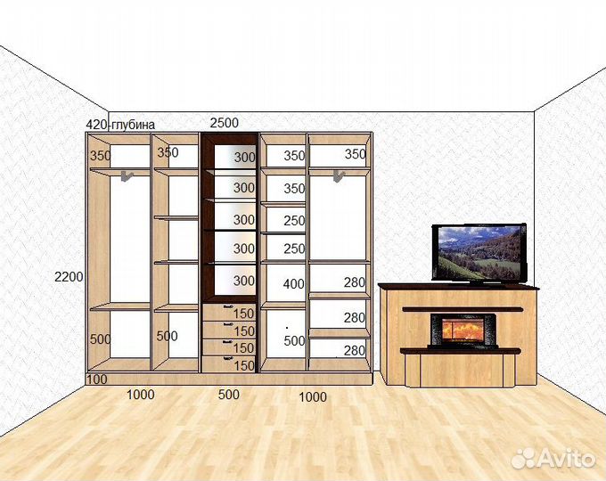 Шкаф распашной