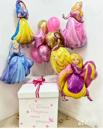 Гелиевые шары с принцессами