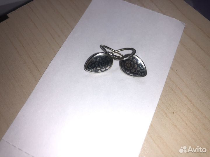 Серьги серебренные 875