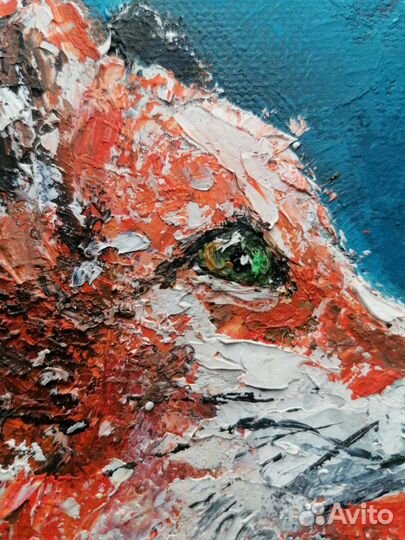 Картина маслом на холсте лиса