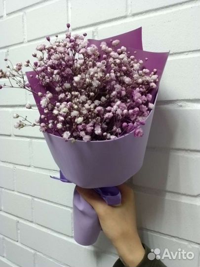 Букет цветы из гипсофилы