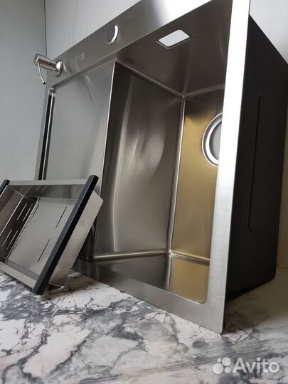 Кухонная мойка+дозатор+коллайдер. Нерж сталь