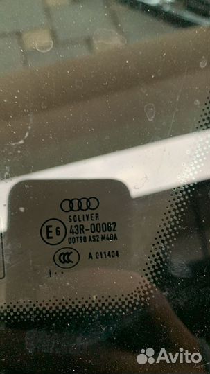 Заднее боковое глухое стекло Audi A6 C7 Avant