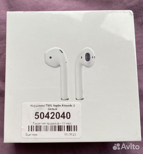 Беспроводные наушники apple airpods 2