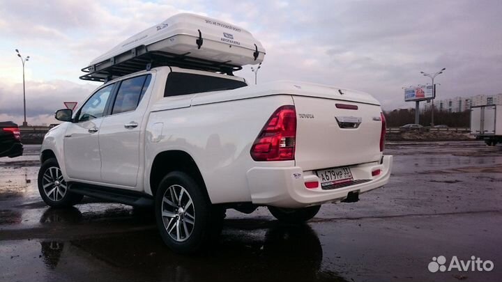 Силовой бампер задний Тoyota под доп.оборуд. белый