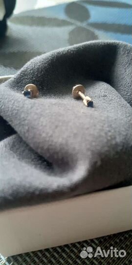 Золотые серьгИ с сапфирами