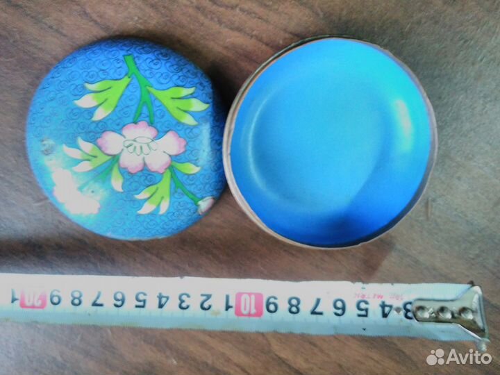 Шкатулка, пудренница медная