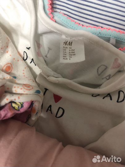 Вещи пакетом на девочку 68-74