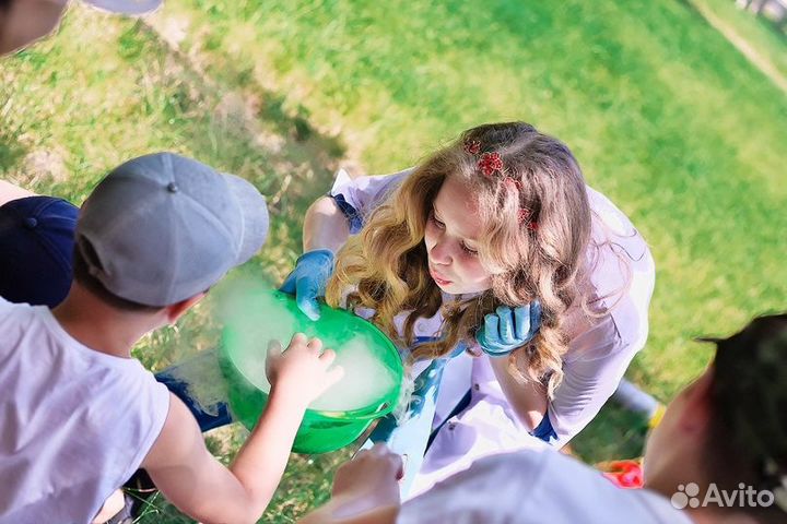 Крио мороженое, научное шоу