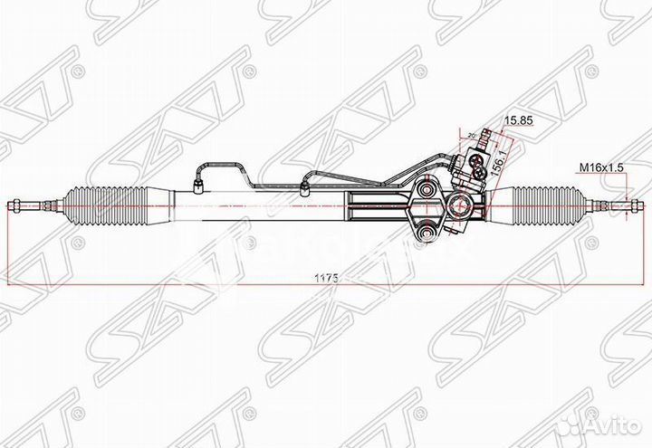 Рейка рулевая mitsubishi pajero V8#W/V9#W 07- LHD
