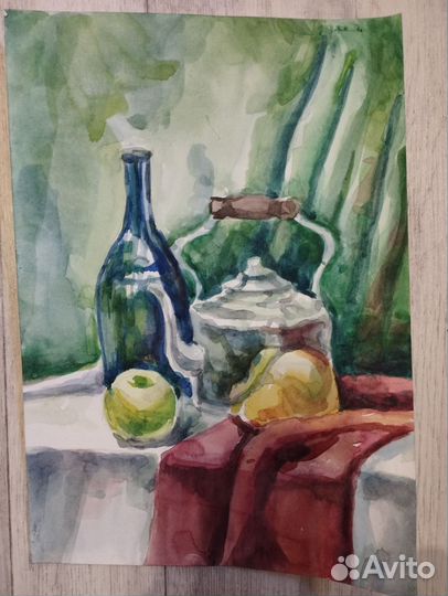 Картина натюрморт акварелью