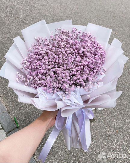 Букеты из Цветной Гипсофилы на Праздник. Доставка