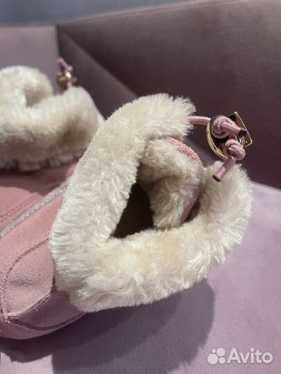 Меховые пинетки Senbodulun розовые