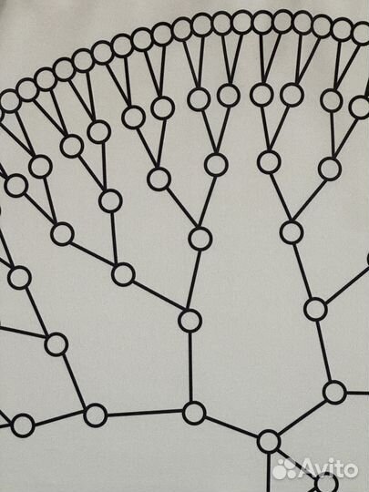 Карта рода «Птица» (Птица Рода) 70х70 см. (Белый)