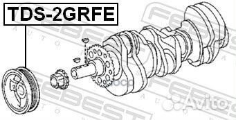 Шкив коленвала 2grfe toyota harrier acu35/mcu35