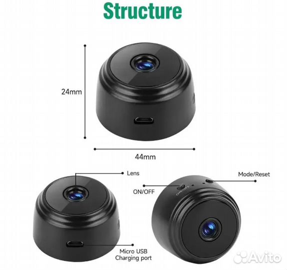 Камера видеонаблюдения мини wi-fi