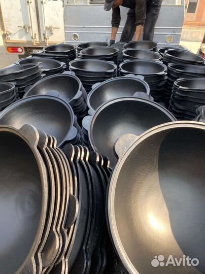 Казан чугунный узбекский + алюминиевая крышка