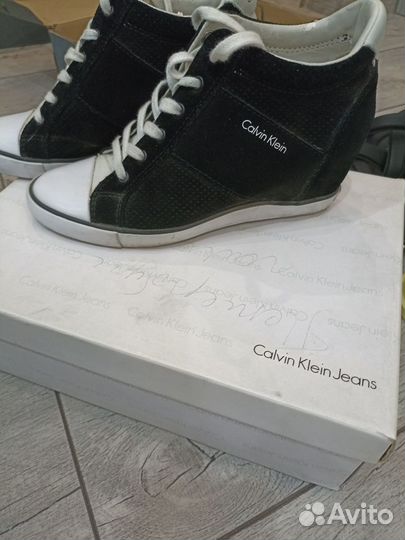 Calvin klein кеды, кроссовки на танкетке