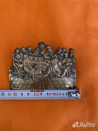 Старинная накладка 19 века Тайное вечере