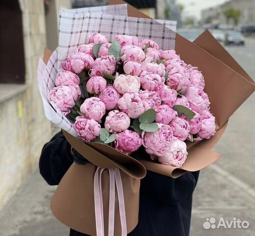 Букеты пионов