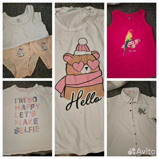 Вещи пакетом на девочку 134 140