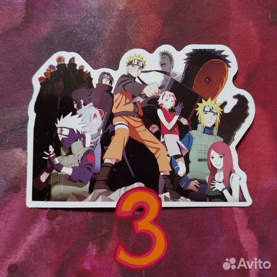 Наклейки стикеры Naruto и Ghibli