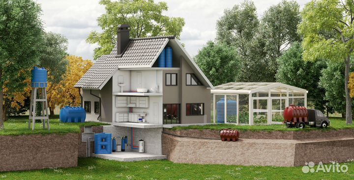 Резервуар пластиковый 1 куб